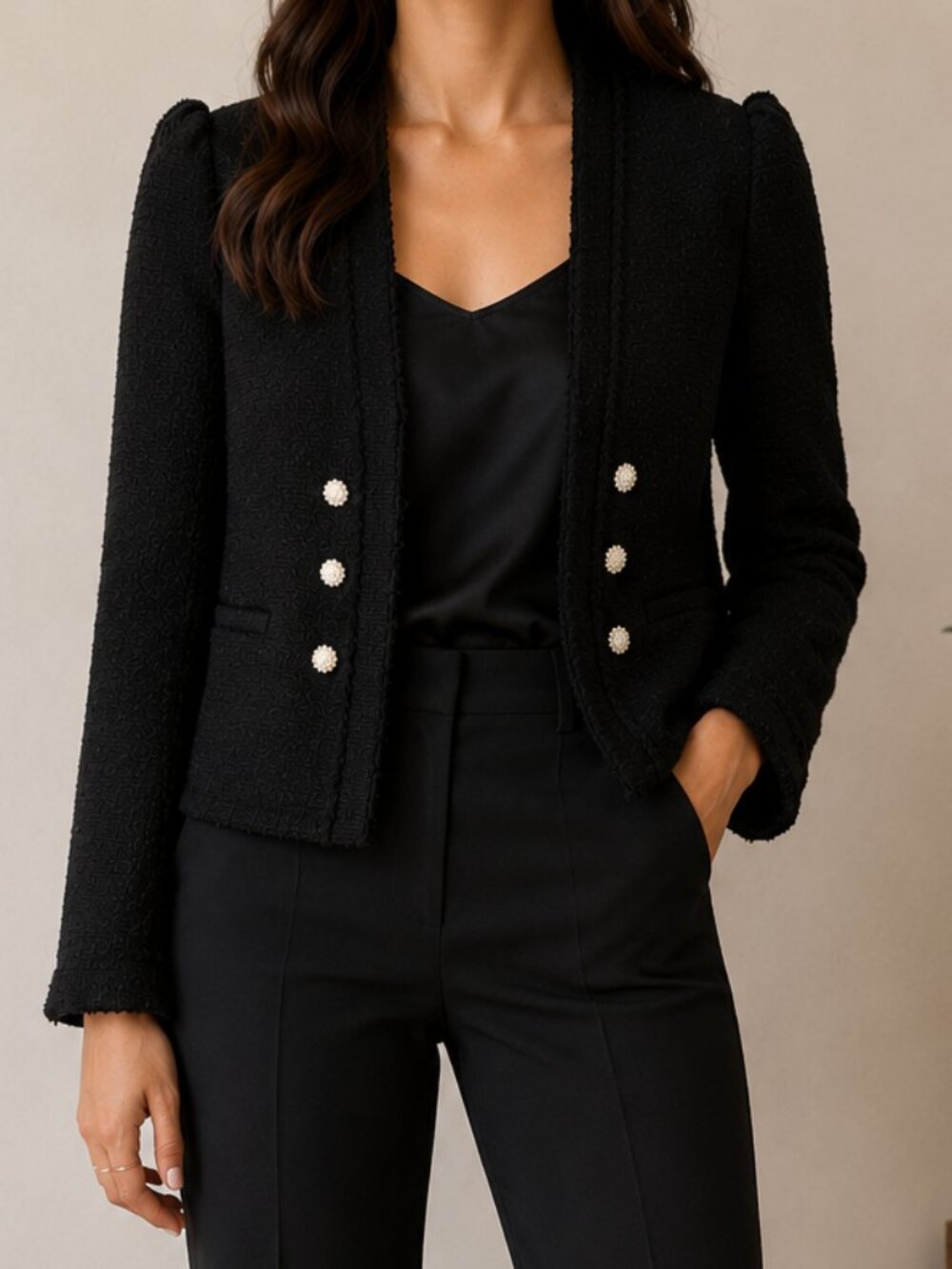 Zara black textured blazer